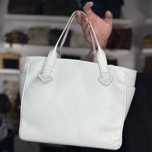 Loewe White Leather Tote Bag
